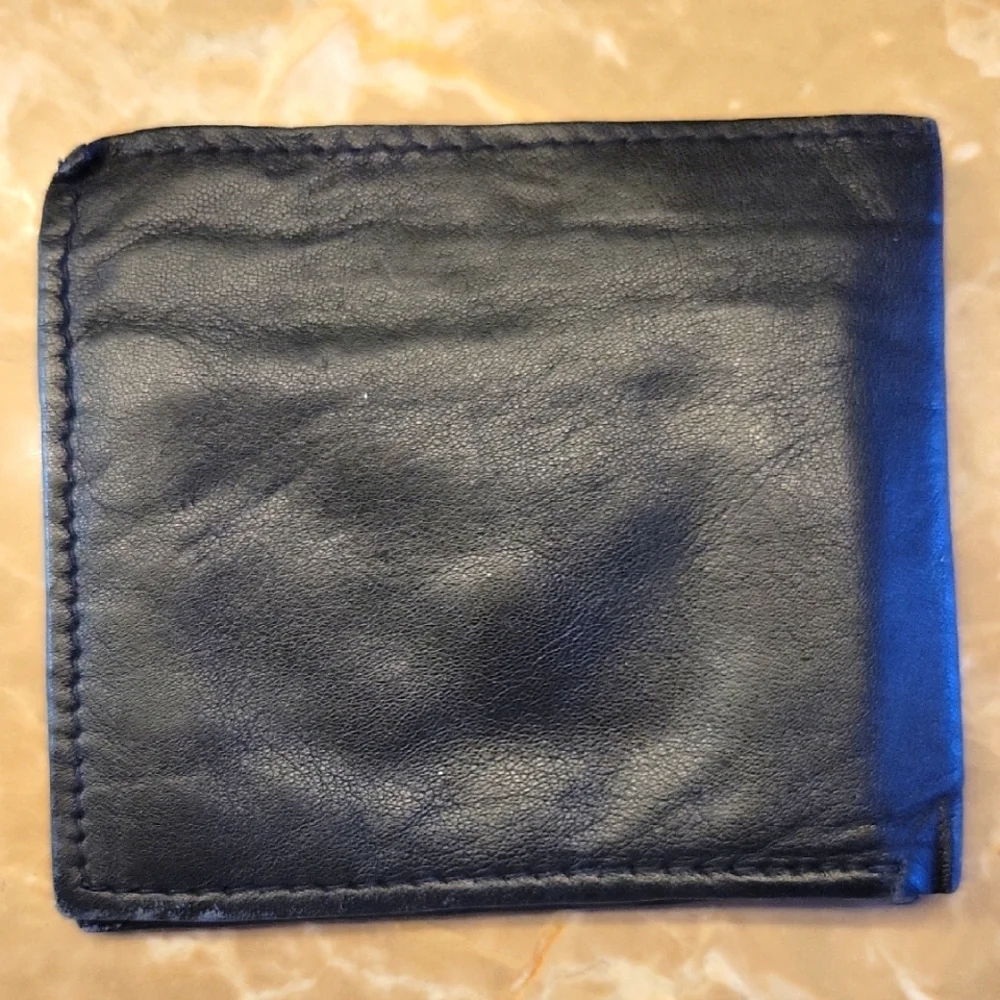 Black Money & Card Holder Genuine Leather Accessory